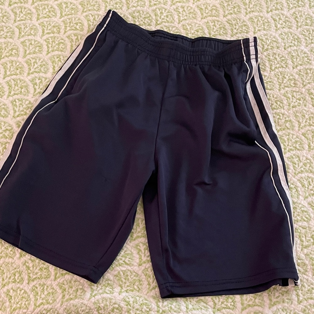 BACK TO SCHOOL SALE! Kids Navy Sports Shorts with White Stripes